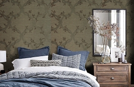 Обои TM3143 фото в интерьере спальни превью