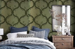 Обои TM4433 фото в интерьере спальни превью