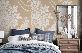 Обои KT4538 фото в интерьере спальни превью