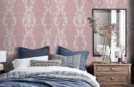 Обои KT5257 фото в интерьере спальни превью