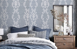 Обои KT5286 фото в интерьере спальни превью