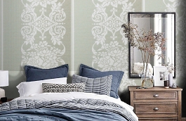 Обои KT7998 фото в интерьере спальни превью