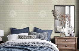 Обои KTE08002 фото в интерьере спальни превью