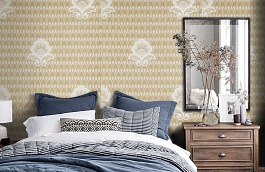 Обои KTE08004 фото в интерьере спальни превью