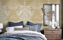 Обои KTE08006 фото в интерьере спальни превью