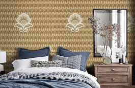 Обои KTE08007 фото в интерьере спальни превью