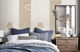 Обои KTE08008 фото в интерьере спальни превью