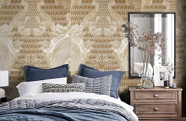 Обои KTE08009 фото в интерьере спальни превью