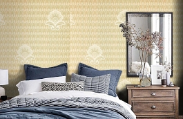 Обои KTE08010 фото в интерьере спальни превью