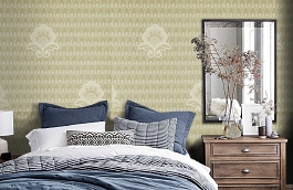 Обои KTE08016 фото в интерьере спальни превью