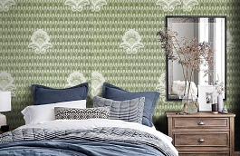 Обои KTE08022 фото в интерьере спальни превью