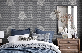 Обои KTE08028 фото в интерьере спальни превью