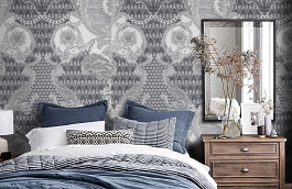 Обои KTE08030 фото в интерьере спальни превью