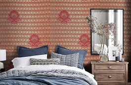 Обои KTE08031 фото в интерьере спальни превью