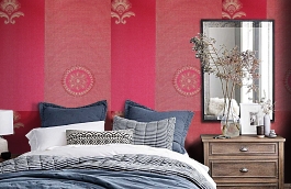 Обои KTE08032 фото в интерьере спальни превью
