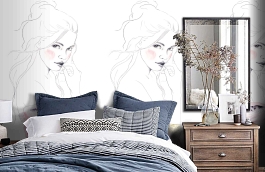 Обои 100570 фото в интерьере спальни превью