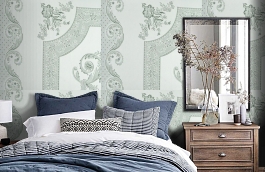 Обои 9240-V1 фото в интерьере спальни превью