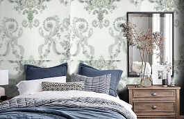 Обои 9250-V1 фото в интерьере спальни превью