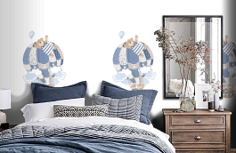 Обои T2259 фото в интерьере спальни превью