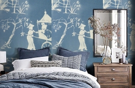 Обои F75.0001.C05 CHINO.22 C-0 фото в интерьере спальни превью