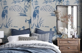 Обои F75.0002.C03 IZA C-03 фото в интерьере спальни превью