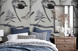 Обои F75.0002.C05 IZA C-05 фото в интерьере спальни превью