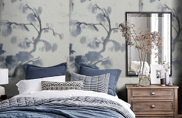 Обои F75.0004.A03 TOILE.39467 фото в интерьере спальни превью