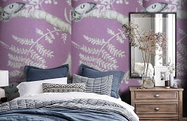 Обои F75.0004.A04 TOILE.39467 фото в интерьере спальни превью