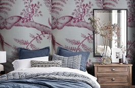 Обои F75.0004.A08 TOILE.39467 фото в интерьере спальни превью