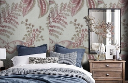 Обои F75.0004.B40 TOILE.39467 фото в интерьере спальни превью