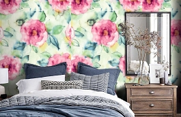 Обои JA41201F фото в интерьере спальни превью