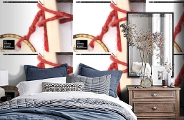 Обои DRO-04 фото в интерьере спальни превью