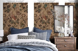 Обои MRV-04-3 фото в интерьере спальни превью