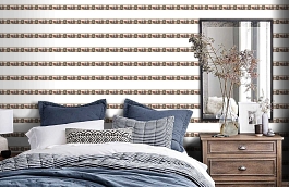 Обои PUR44501B фото в интерьере спальни превью