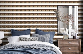 Обои PUR44642B фото в интерьере спальни превью