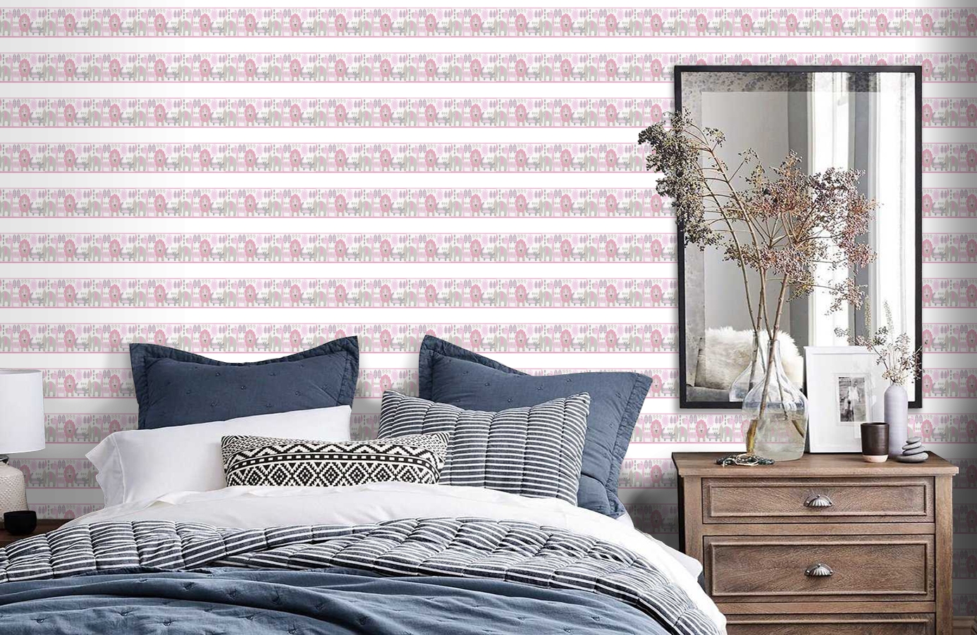 Обои DLB50076 фото в интерьере спальни Обои DLB50076 фото в интерьере спальни