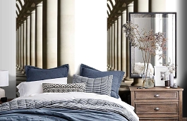 Обои MD902004 фото в интерьере спальни превью