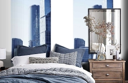 Обои MD902027 фото в интерьере спальни превью