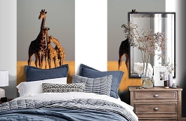 Обои MD902031 фото в интерьере спальни превью