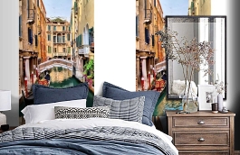 Обои MD902034 фото в интерьере спальни превью