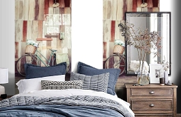 Обои MD902035 фото в интерьере спальни превью