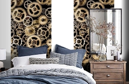 Обои MD902043 фото в интерьере спальни превью