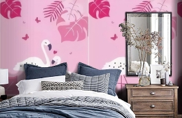 Обои ND21150 фото в интерьере спальни превью