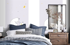 Обои ND21151 фото в интерьере спальни превью