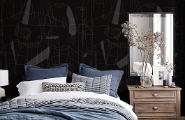 Обои DM210-4 фото в интерьере спальни превью