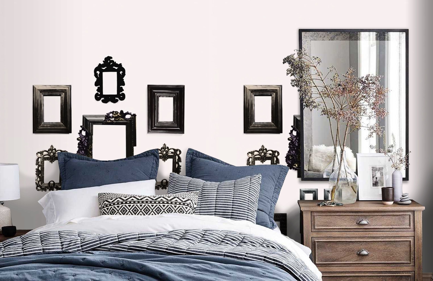 Обои DM226-1 фото в интерьере спальни Обои DM226-1 фото в интерьере спальни