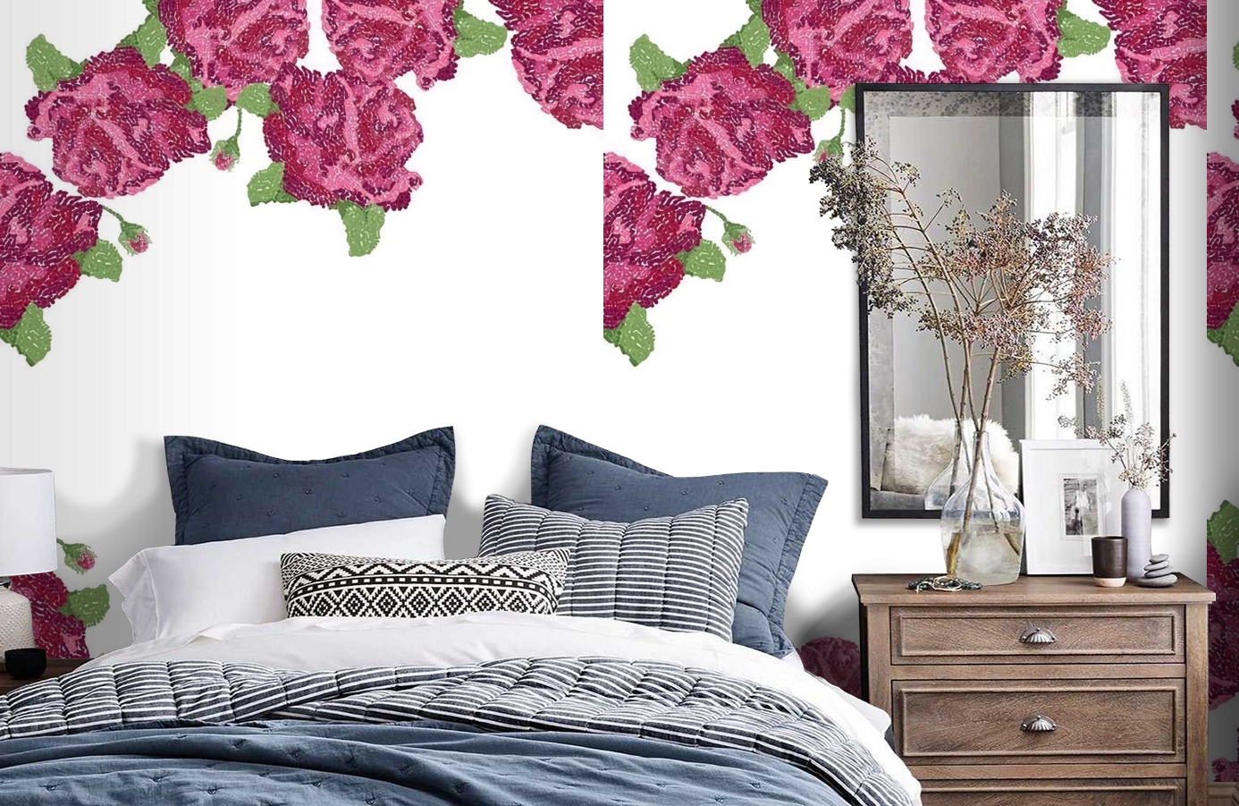 Обои P010302-4 фото в интерьере спальни