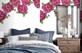 Обои P010302-4 фото в интерьере спальни превью