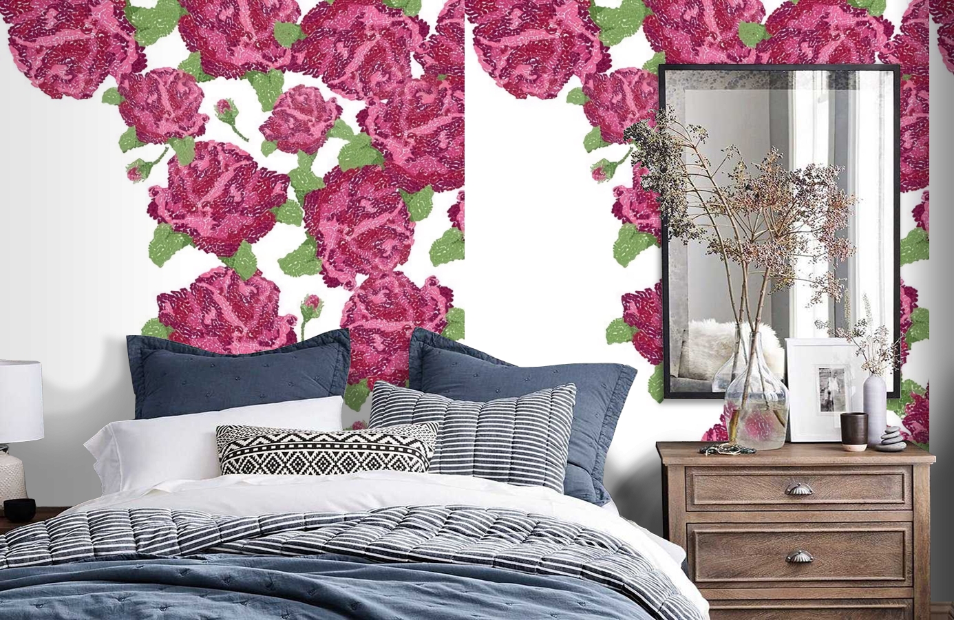 Обои P010303-4 фото в интерьере спальни