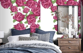 Обои P010303-4 фото в интерьере спальни превью